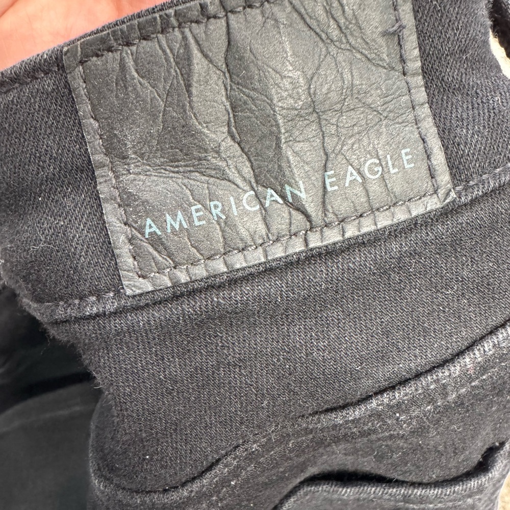 America Eagle black button fly flare jeans - Picture 6 of 6